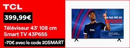 Téléviseur 43' 108 cm Smart TV TCL