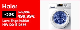 Lave-linge hublot HW100-B12636 HAIER