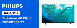 Téléviseur 4K 55'' 139 cm 55PUS7009/12 PHILIPS