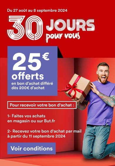 25€ offerts en bon d'achat différé dès 200€