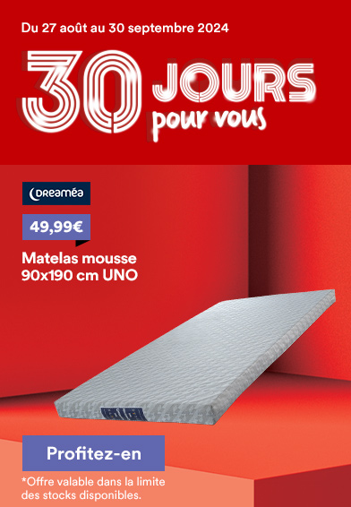 Matelas mousse 90x190 cm DREAMEA UNO