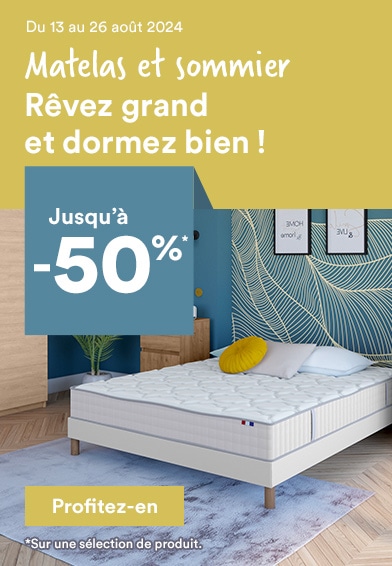 Matelas et sommiers jusqu'à -50%