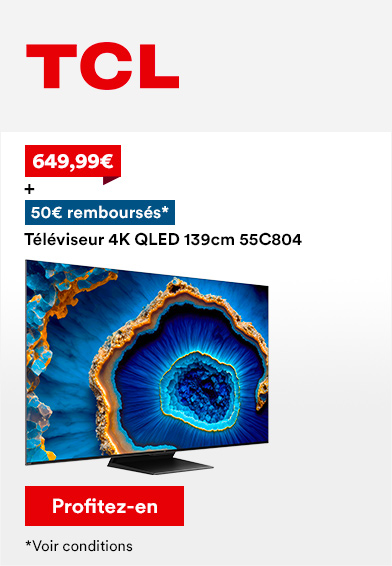 Téléviseur 4K QLED 55'' 139 cm 55C804 TCL