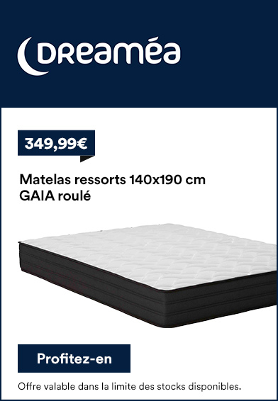 Matelas ressorts 140x190 cm GAIA à mémoire de forme DREAMEA