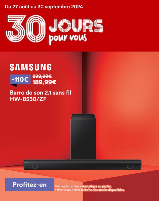 Barre de son 2.1 sans fil HW-B530/ZF SAMSUNG