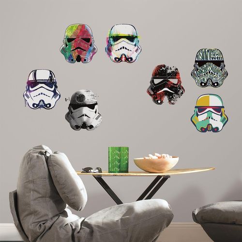 Stickers Repositionnables Star Wars Casques De Stormtrooper 21,9cm X 92,7cm