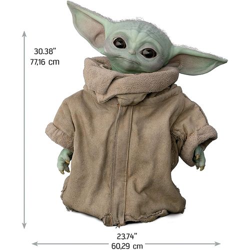 Sticker Géant Repositionnable Disney Mandalorian Bébé Yoda Alias Grogu Debout 77 Cm X 60 Cm