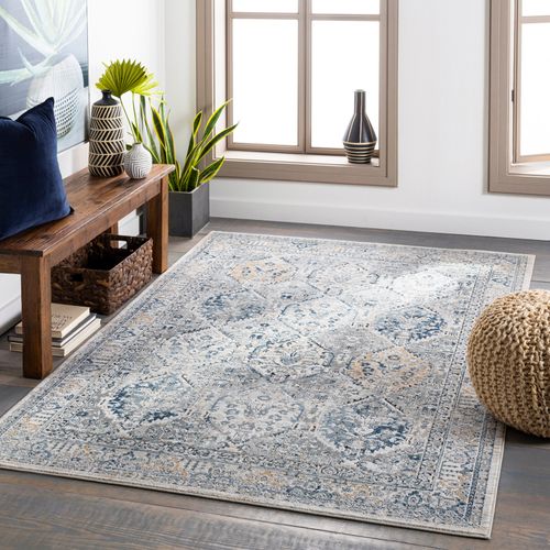 Tapis Vintage Oriental Gris/bleu/brun 160x220