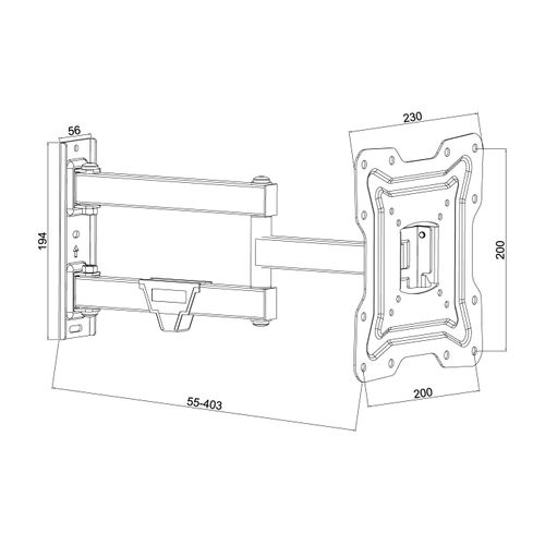 Moov 102 - Support Mural Orientable Pour Téléviseur De 14" À 42"