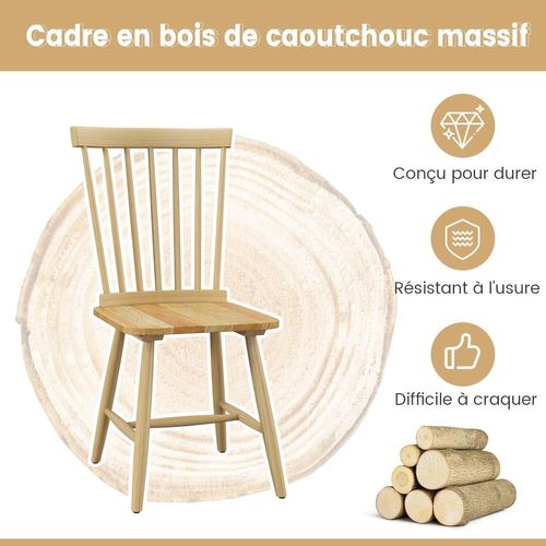 Chaises Salle à Manger En Bois, Chaise Cuisine Lot De 2, Chaise Scandinave Pour Salon(jaune)