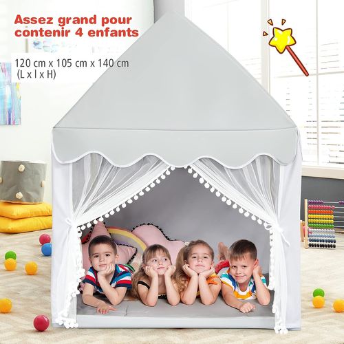 Tente De Jeux Pour Enfants, Cabane De Style Princesse En Coton, Cadeau Pour Garçons Et Filles