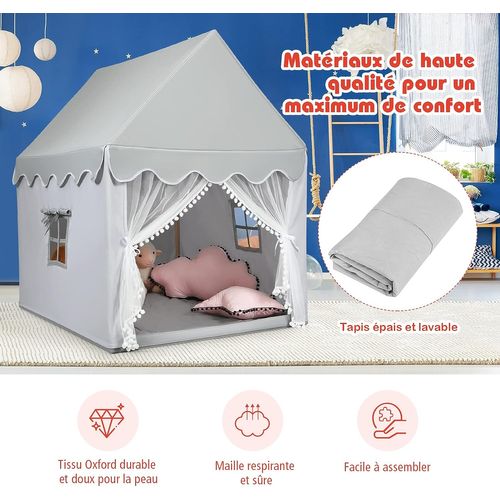 Tente De Jeux Pour Enfants, Cabane De Style Princesse En Coton, Cadeau Pour Garçons Et Filles