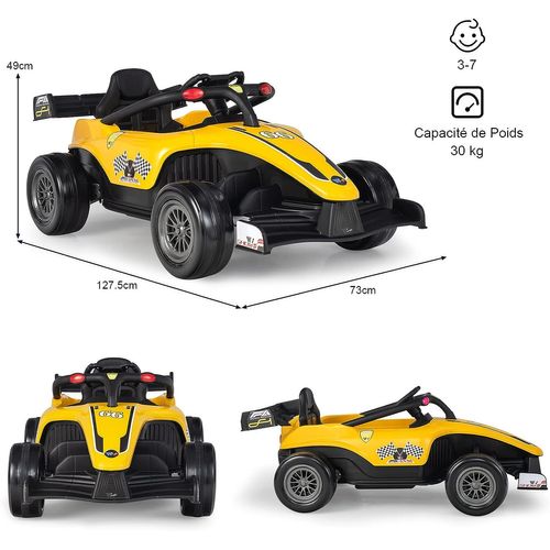 Voiture Électrique 12 V Pour Enfants - F1 Racing- 2 À 5 Km/h- Télécommande, Musique, Lumières