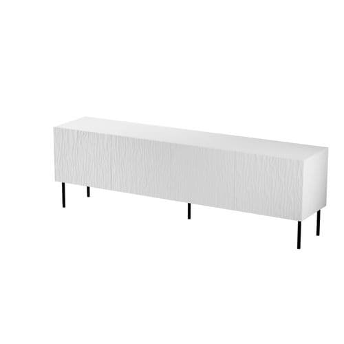 Meuble TV 190x60x41 Cm Meuble Hi-fi Luxueux Sideboeard Sur Pied Blanc Mat Younge