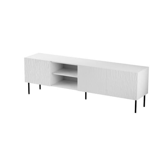 Meuble TV 190x60x41 Cm Meuble Hi-fi Luxueux Sideboeard Sur Pied Blanc Mat Younge