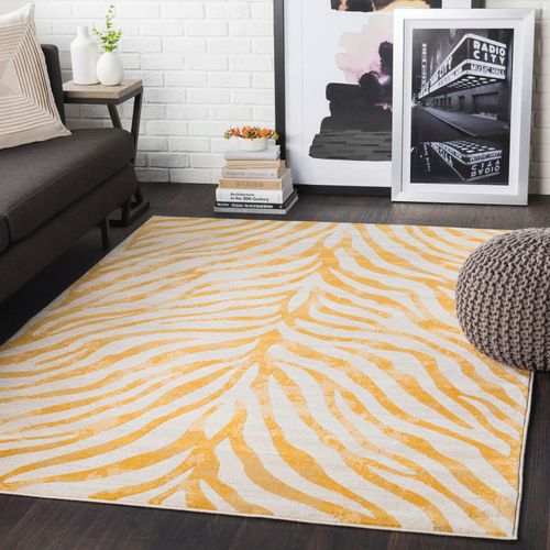 Tapis Zébré Bohème Jaune/beige 160x220