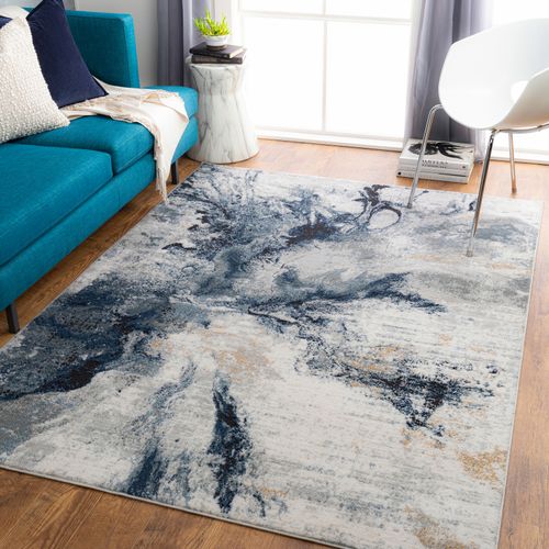 Tapis Abstrait Moderne Bleu/gris 160x220