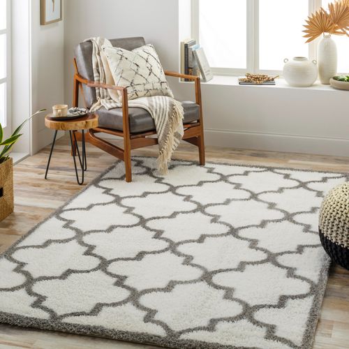 Tapis Shaggy Oriental Ivoire/gris 160x213