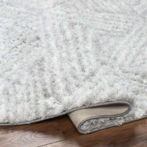 Tapis Shaggy Moderne Blanc/gris 200x275