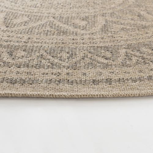 Tapis Rond Extérieur/intérieur Aspect Jute Beige/noir Ø 160