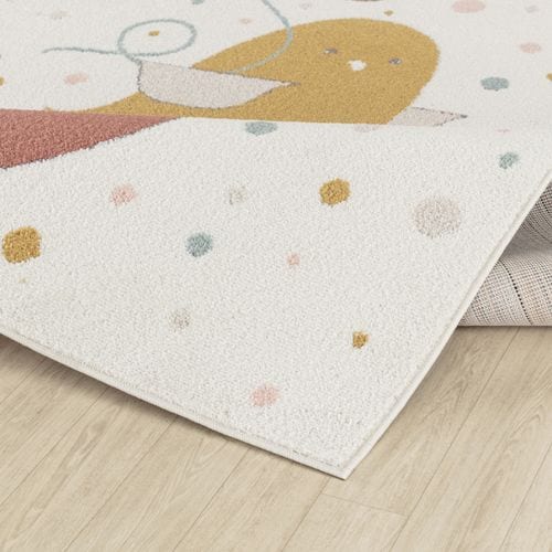 Tapis Enfant Oiseaux Jaune/bleu/marron 120x170