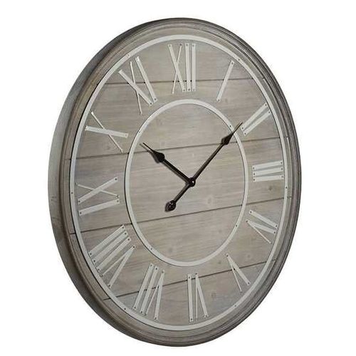 Horloge D.80 cm COTTAGE Naturel / blanc