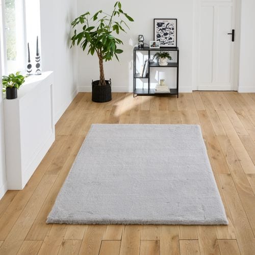 Tapis fausse fourrure JACOB Gris