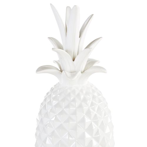 Statue H. 28 cm ANANAS Blanc