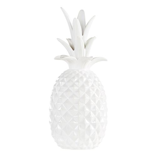 Statue H. 28 cm ANANAS Blanc