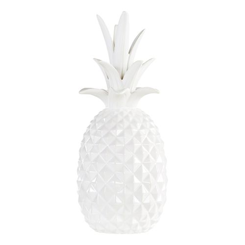 Statue H. 28 cm ANANAS Blanc