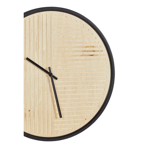 Horloge D. 50 cm PURE Noir / Naturel