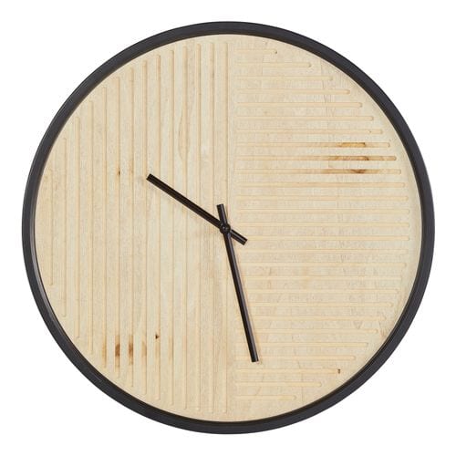 Horloge D. 50 cm PURE Noir / Naturel