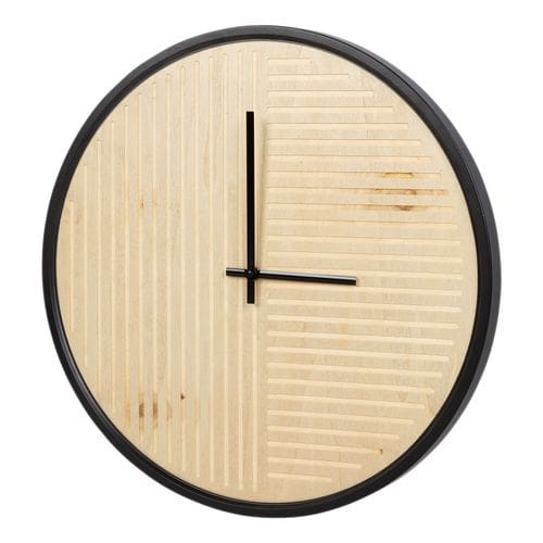 Horloge D. 50 cm PURE Noir / Naturel