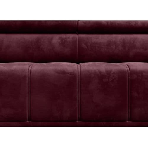 Canapé d'angle droit relax PALLADIO tissu Monolith bordeaux