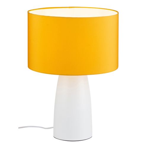 Lampe à poser H. 41 cm TOMASO Blanche et jaune