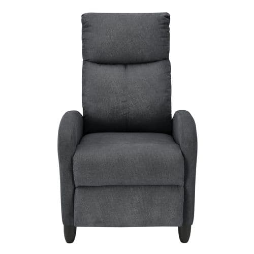 Fauteuil Relaxant Avec Dossier Inclinable Et Repose Pieds Housse Textile 102 Cm Gris Foncé