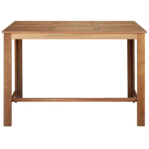 Table Haute Mange Debout Bar Bistrot Bois D'acacia Solide 150 Cm 0902064