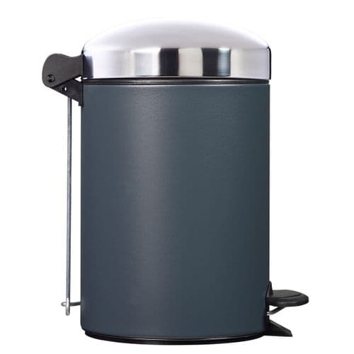 Poubelle De Salle De Bain à Pédale 3l Bonny Et 40 Sacs Poubelle 5l - Gris Anthracite