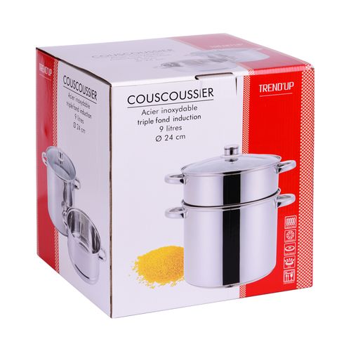 Couscoussier Inox 24 Cm 9 Litres