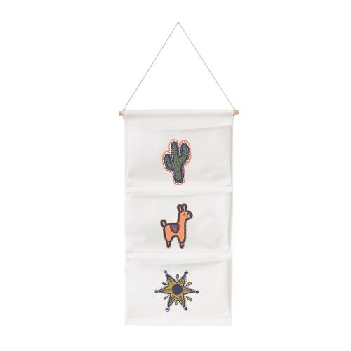 Lalama - Rangement Mural En Coton Blanc 35x70cm