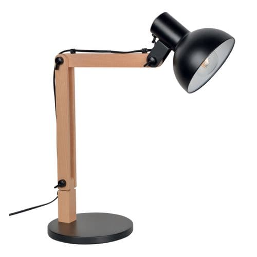 Lampe de bureau archi H. 66 cm BRODY noir