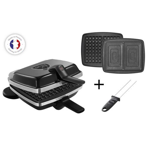 Croque-gaufres 2 Plaques 1000w Noir - 039426