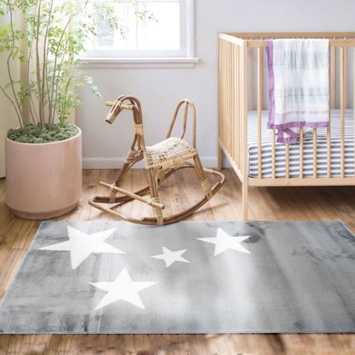 Tapis Enfant 80x150 Cm Polypropylene Gris Clair - 80173