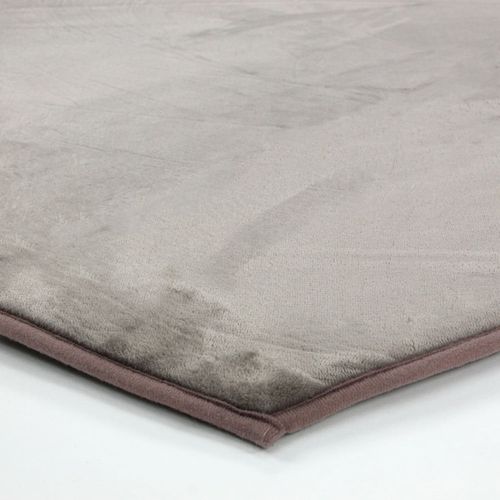 Tapis Forme Coeur Extra-doux Taupe 90x85 - Flanelle