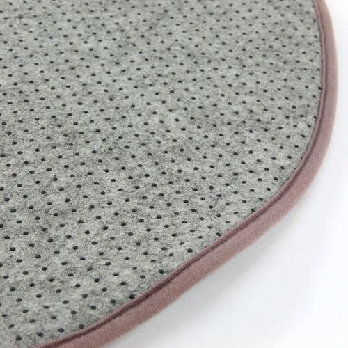 Tapis Forme Coeur Extra-doux Taupe 90x85 - Flanelle