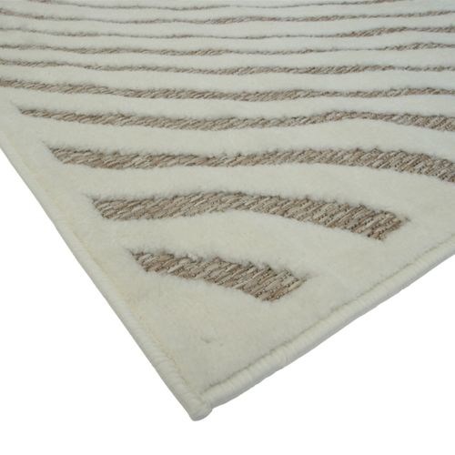 Tapis Intérieur Et Extérieur Motif Vibes En Relief Beige 120x170 - New Age Vibes