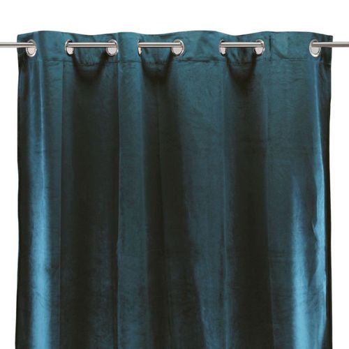 Rideau À oeillets Velours 100% Polyester 140x250 Cm Bleu Intense