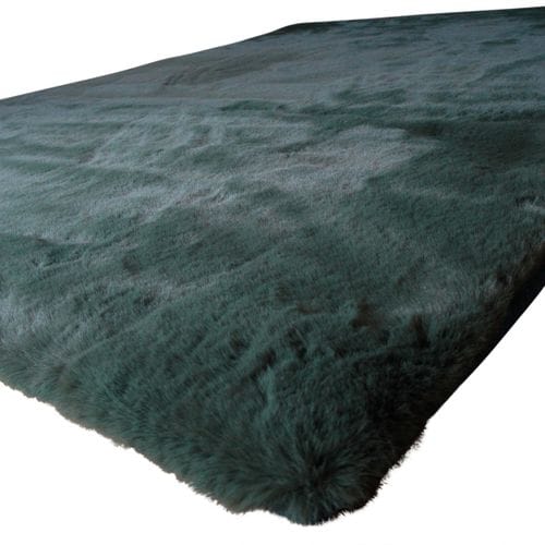 Tapis Imitation Fourrure Extra-doux Vert Foncé 160x220 - Siberie