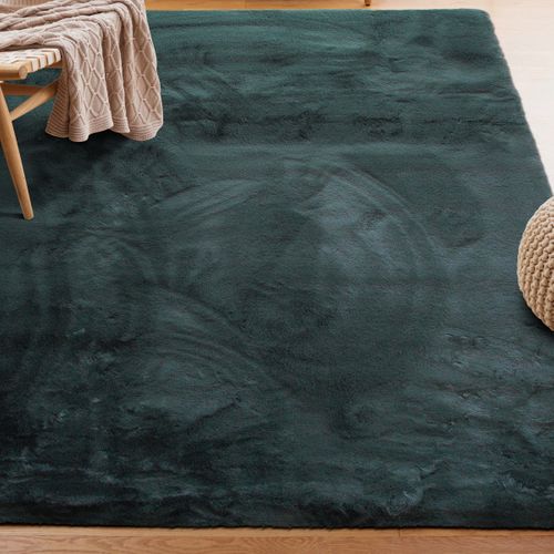 Tapis Imitation Fourrure Extra-doux Vert Foncé 160x220 - Siberie