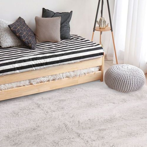 Tapis Lavable à Base Fine Et Souple Extra Doux Blanc 160x230 - Neo Yoga